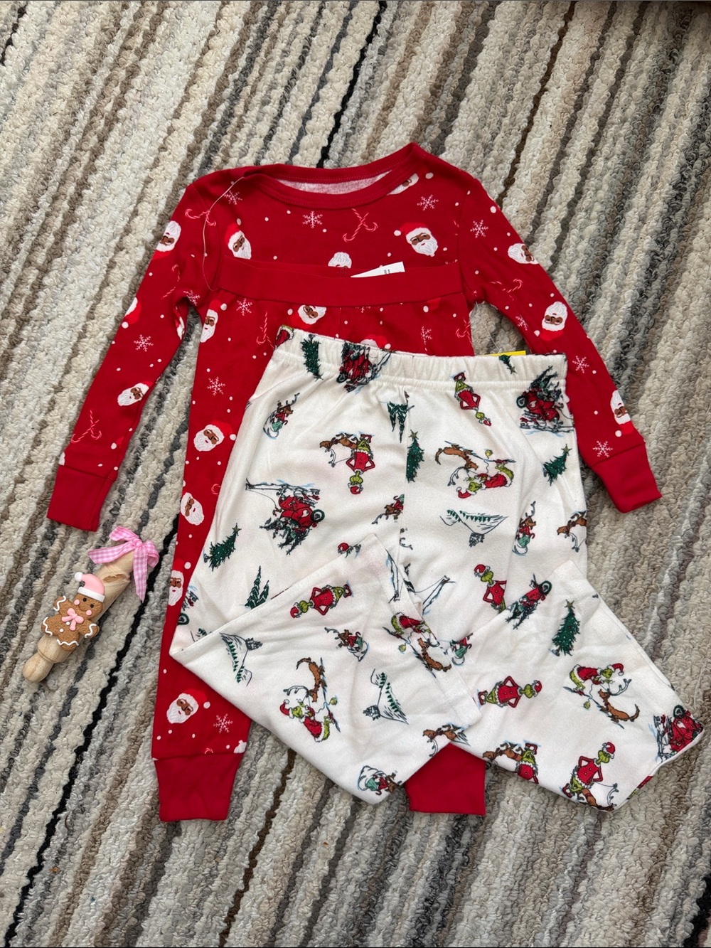 Wondershop Red Top & Cream Holiday Print Kids Pajama Set